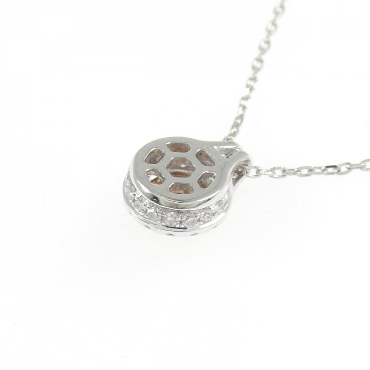 PT950/K18PG ピンクダイヤモンド ネックレス 0.07CT