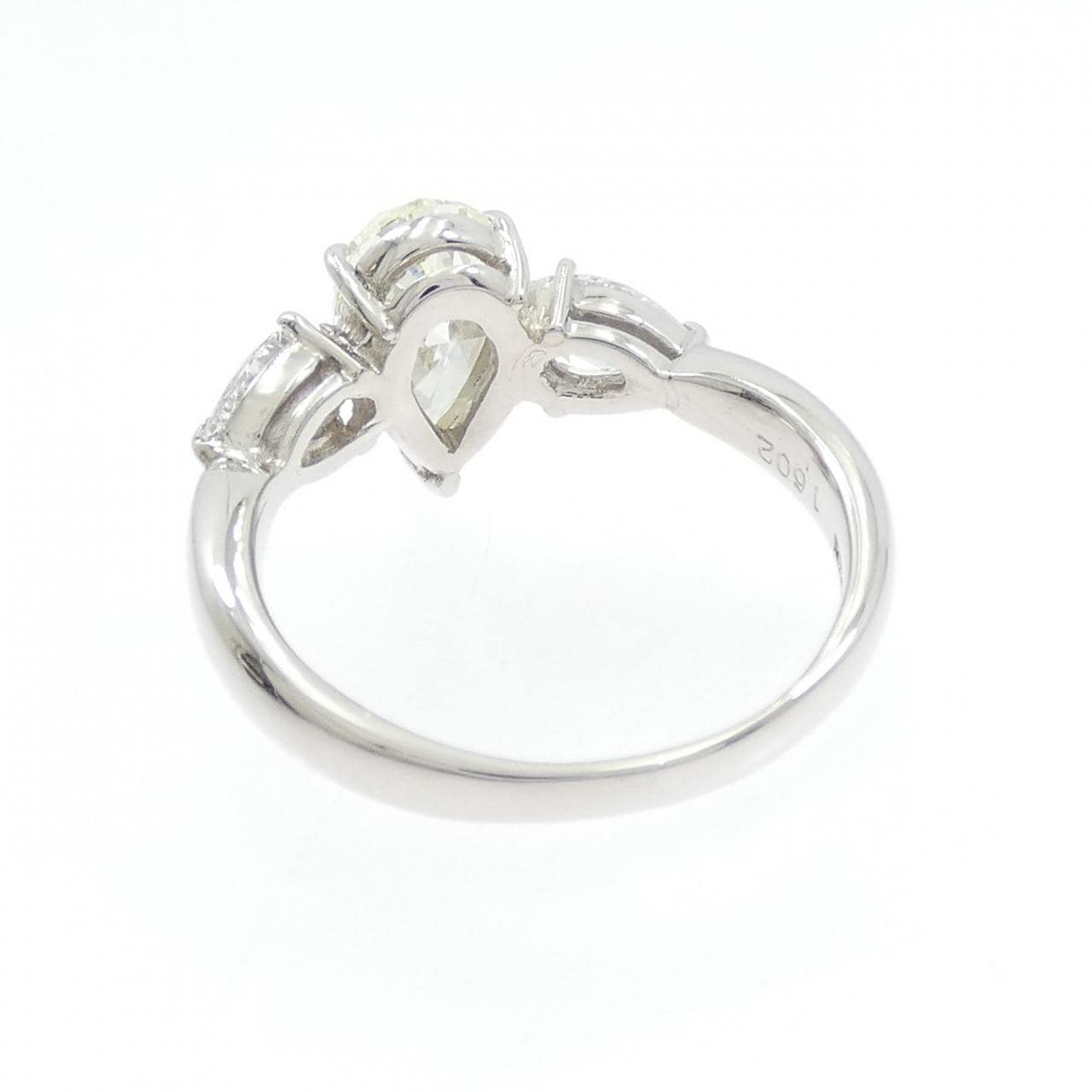 PT900 ダイヤモンド リング 1.602CT VLY SI1 ペアシェイプ