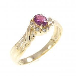 K18YG ルビー リング 0.22CT