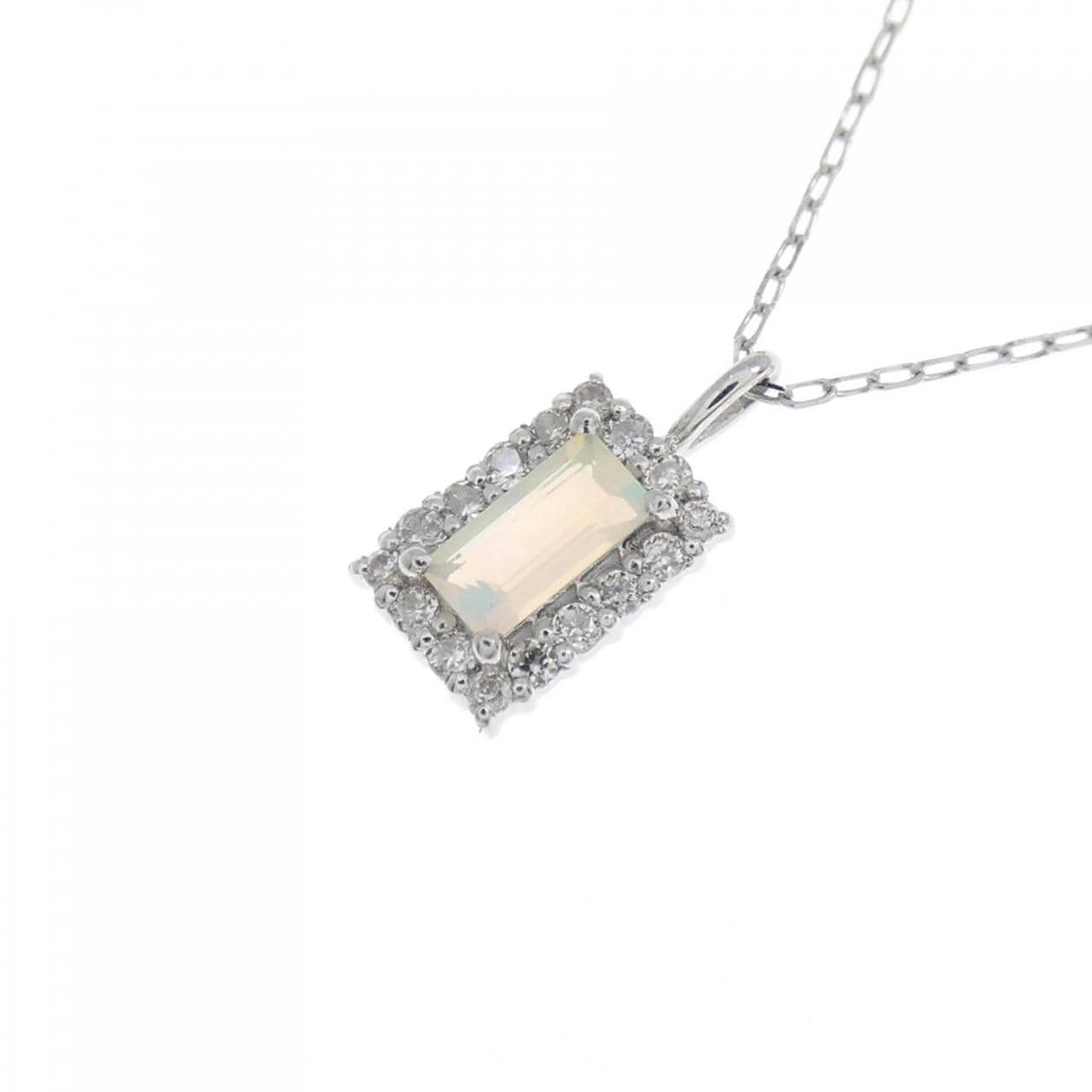 [BRAND NEW] PT OPAL Necklace 0.05CT