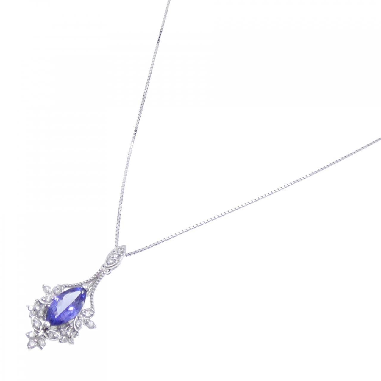 K18WG Tanzanite necklace 0.98CT