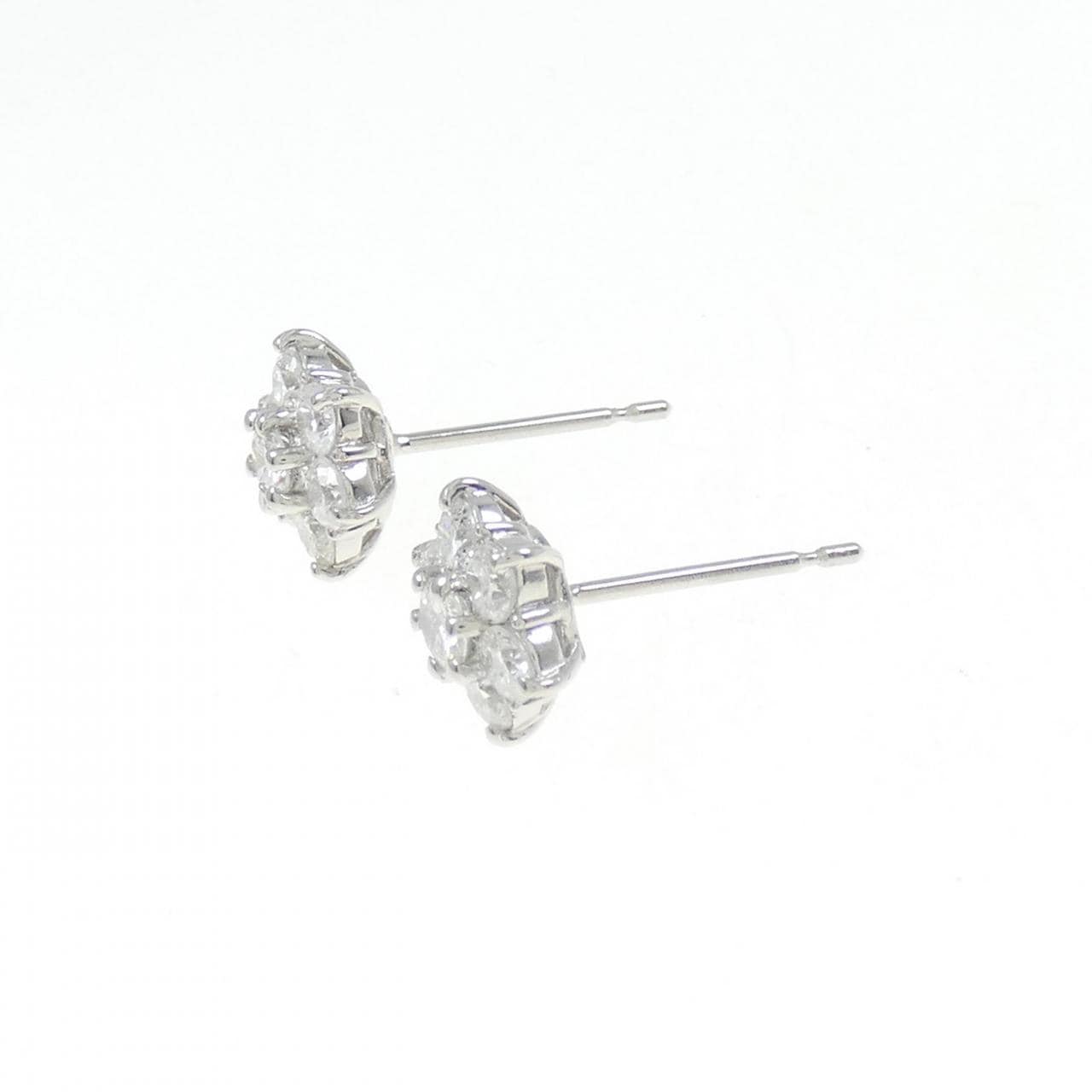 PT フラワー ダイヤモンド ピアス 1.00CT