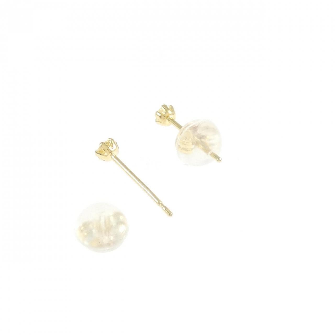 K18YG ソリティア ダイヤモンド ピアス 0.10CT