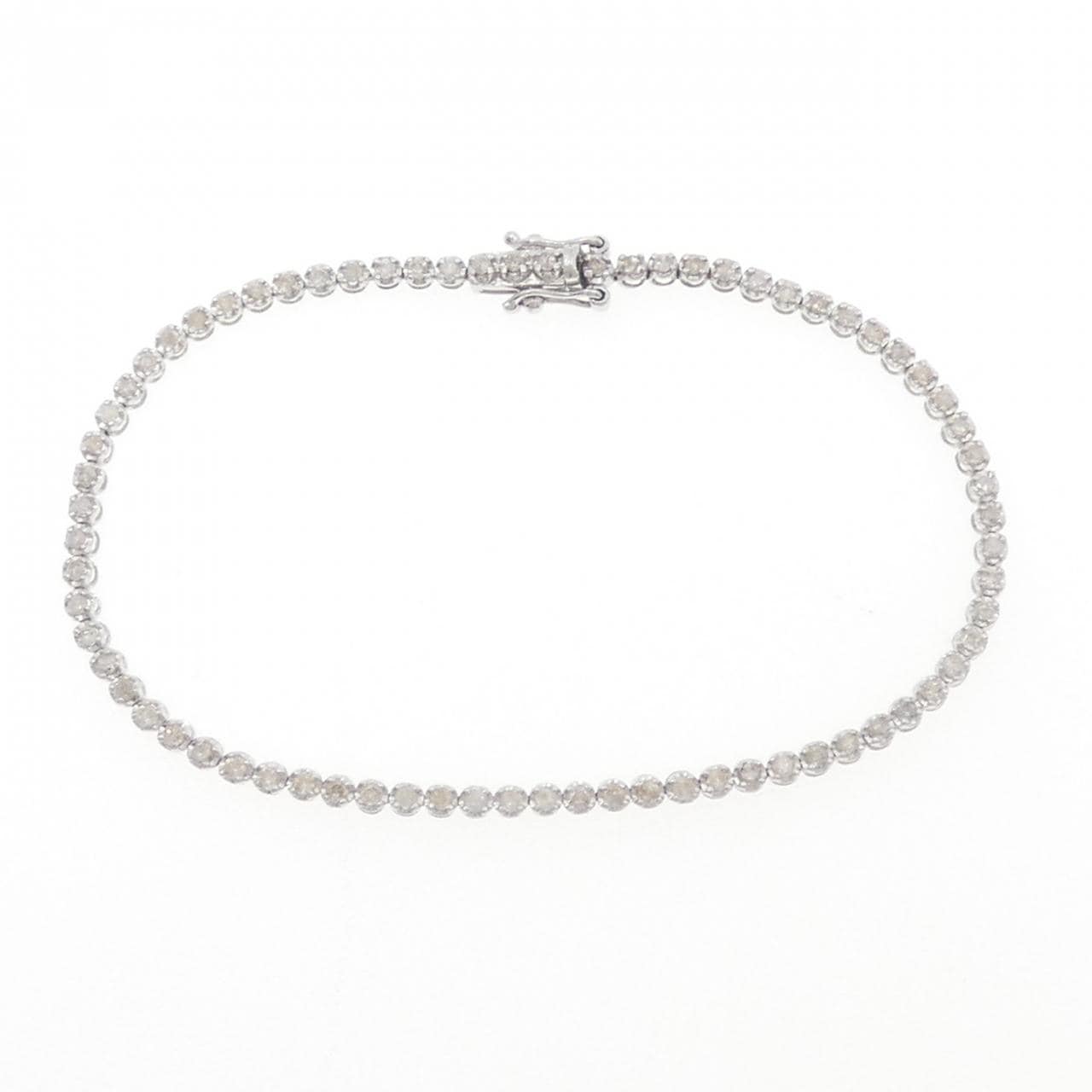 K18WG ダイヤモンド ブレスレット 1.00CT
