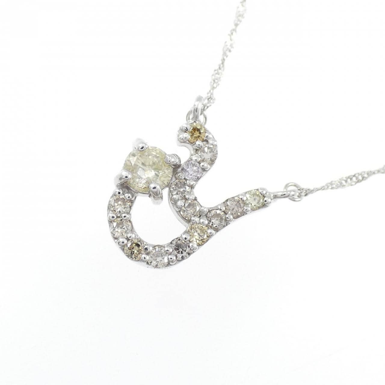 PT900/PT850 ダイヤモンド ネックレス 0.3CT