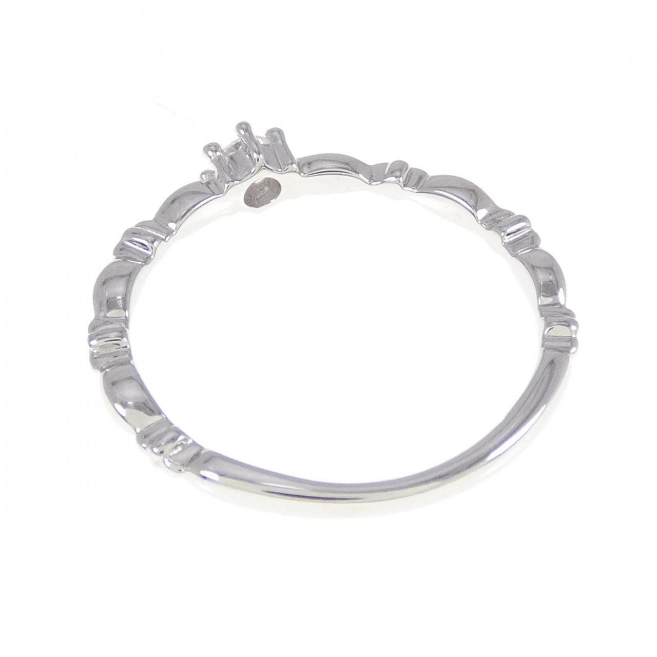K14WG ダイヤモンド リング 0.10CT