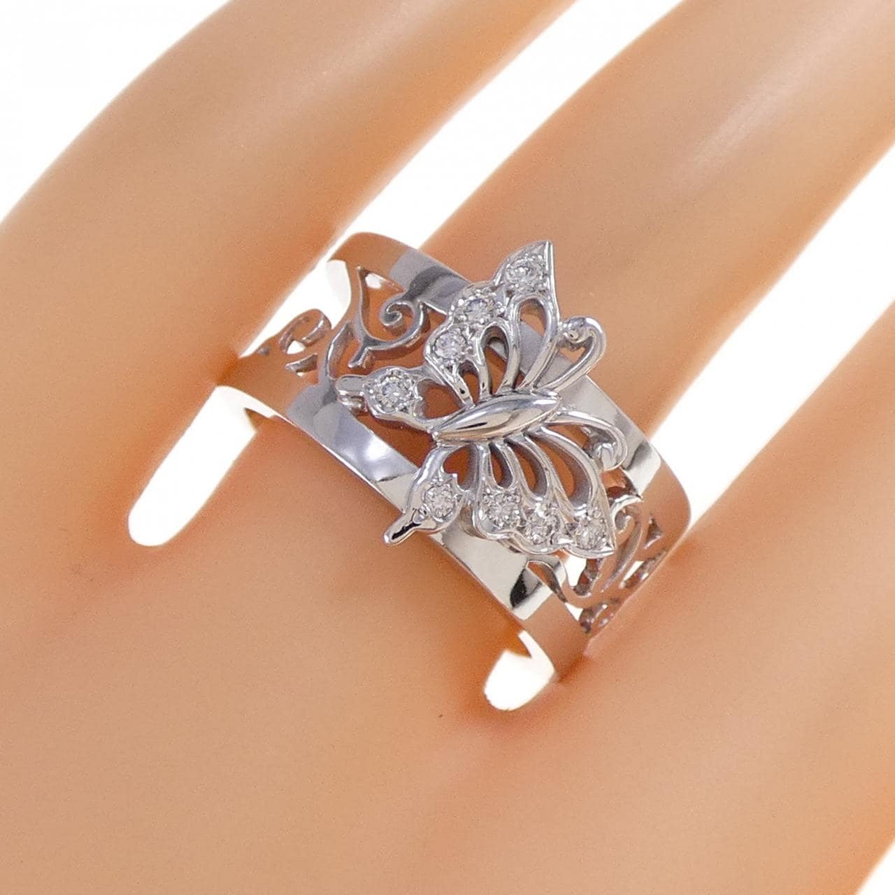 ミキモト バタフライ ダイヤモンド リング 0.07CT