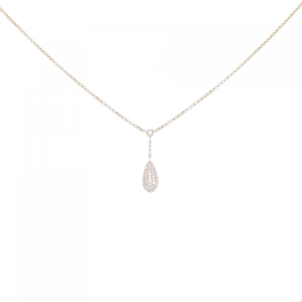 K18YG pave Diamond necklace 0.60CT