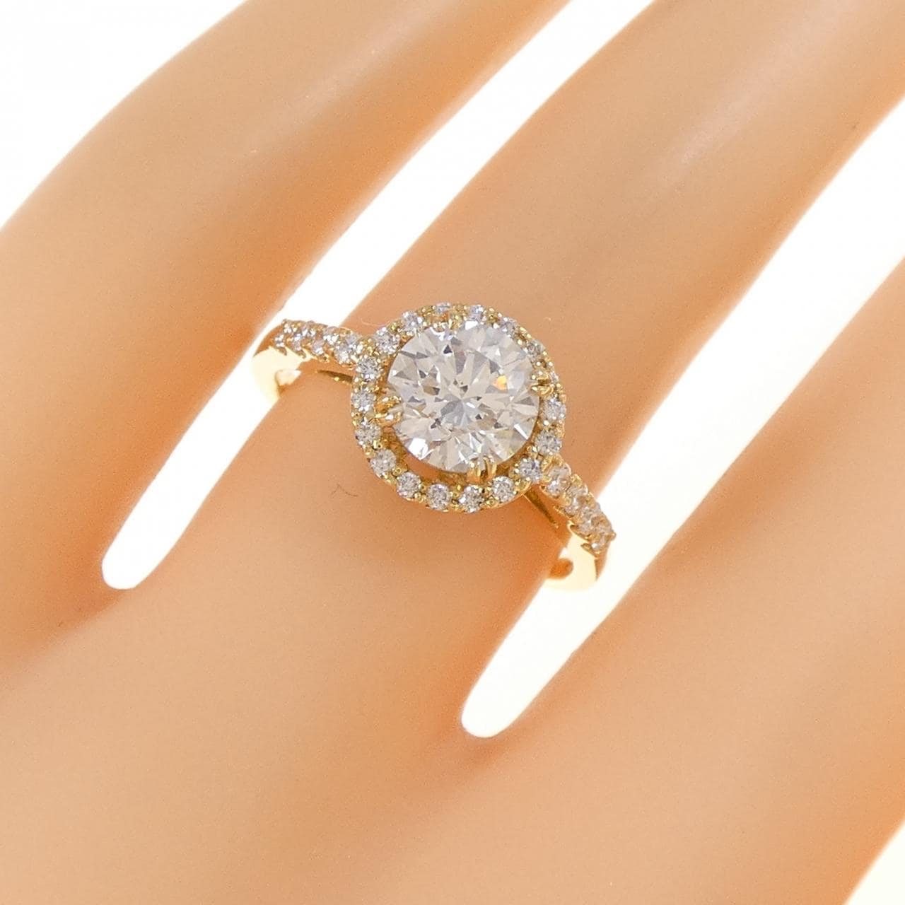 【リメイク】K18YG ダイヤモンド リング 1.025CT E SI2 EXT