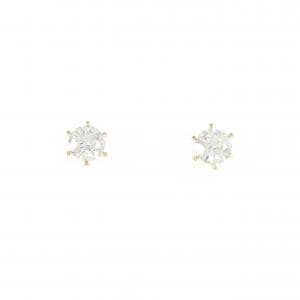 【リメイク】K18YG/ST ダイヤモンド ピアス 0.310CT 0.315CT G SI2 EXT H&C