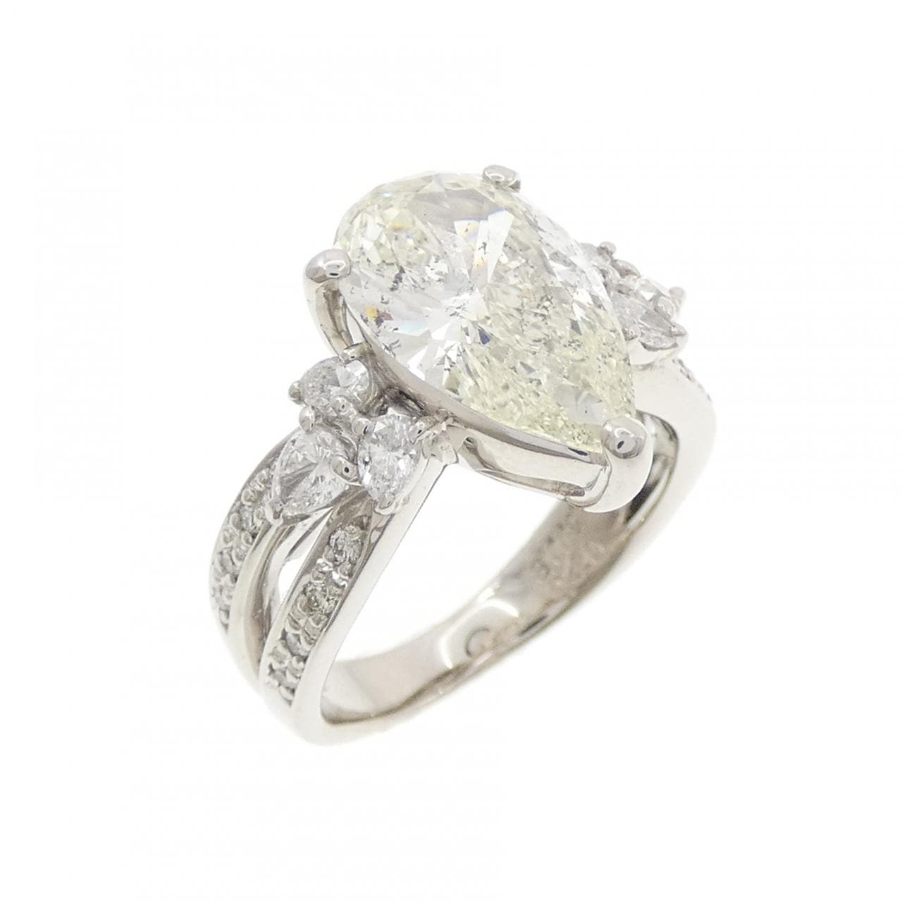 PT900 ダイヤモンド リング 3.119CT M I1 ペアシェイプ