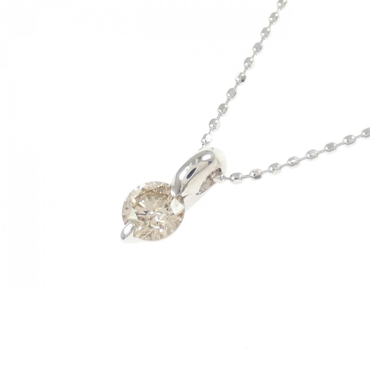 PT1000/K18WG钻石项链 0.3克拉