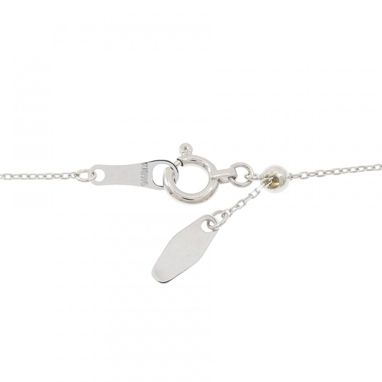 K18WG フラワー ダイヤモンド ネックレス 0.50CT