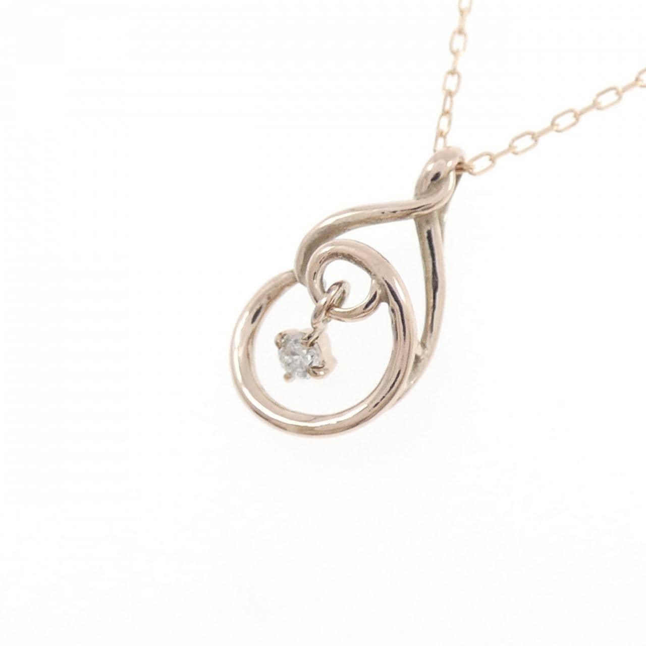 K10PG ダイヤモンド ネックレス 0.03CT