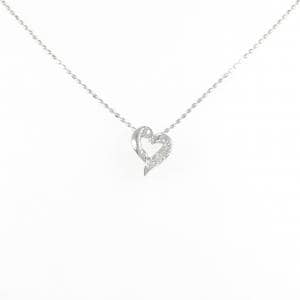 K18WG ハート ダイヤモンド ネックレス 0.03CT