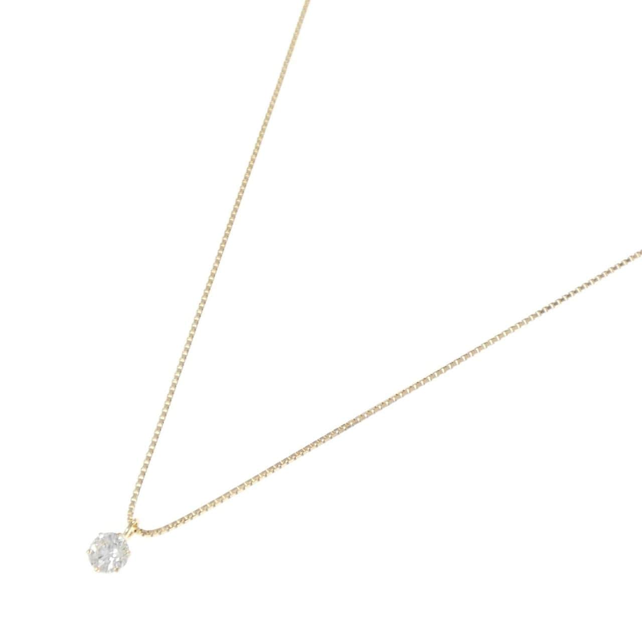 K18YG ソリティア ダイヤモンド ネックレス 0.257CT