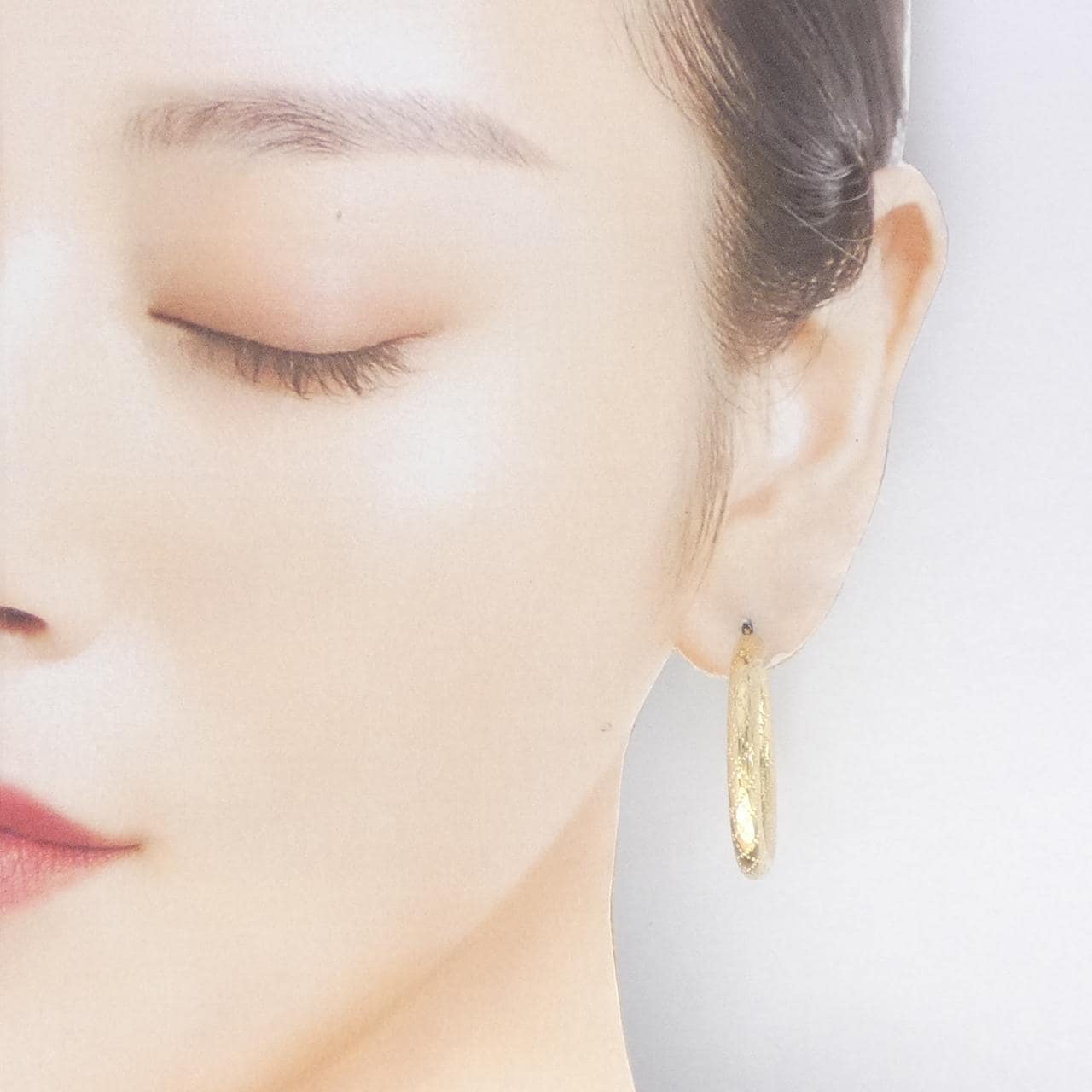 18KTYG フープ ピアス