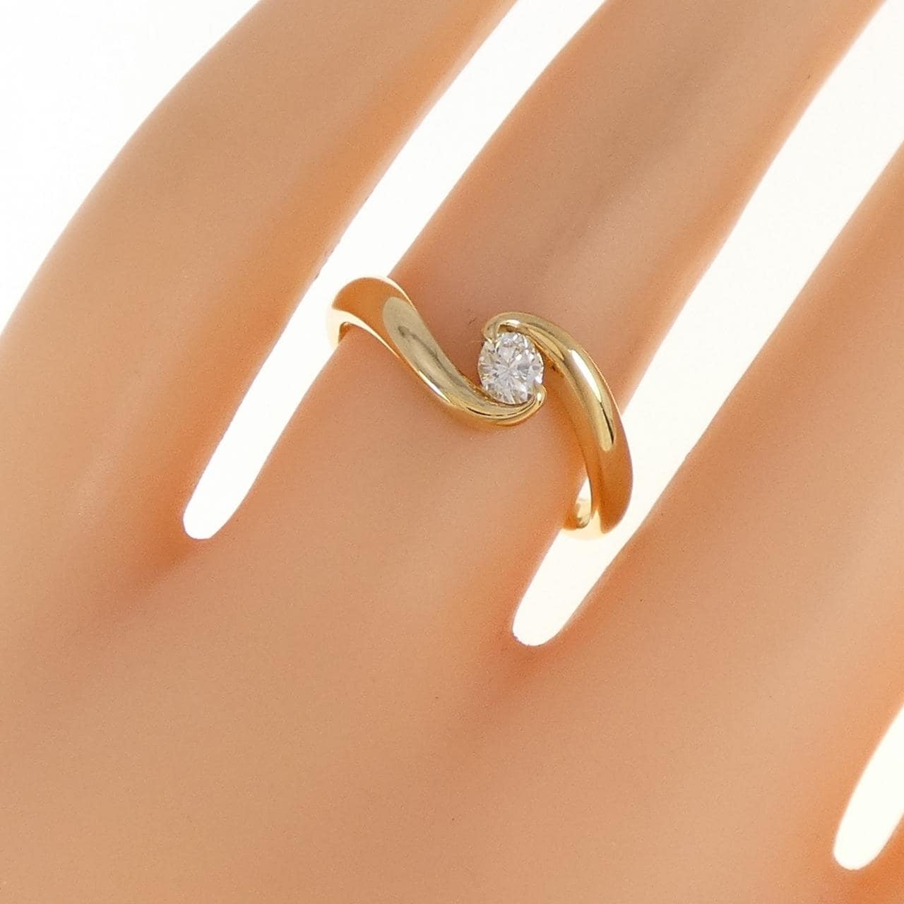 K18YG ダイヤモンド リング 0.16CT