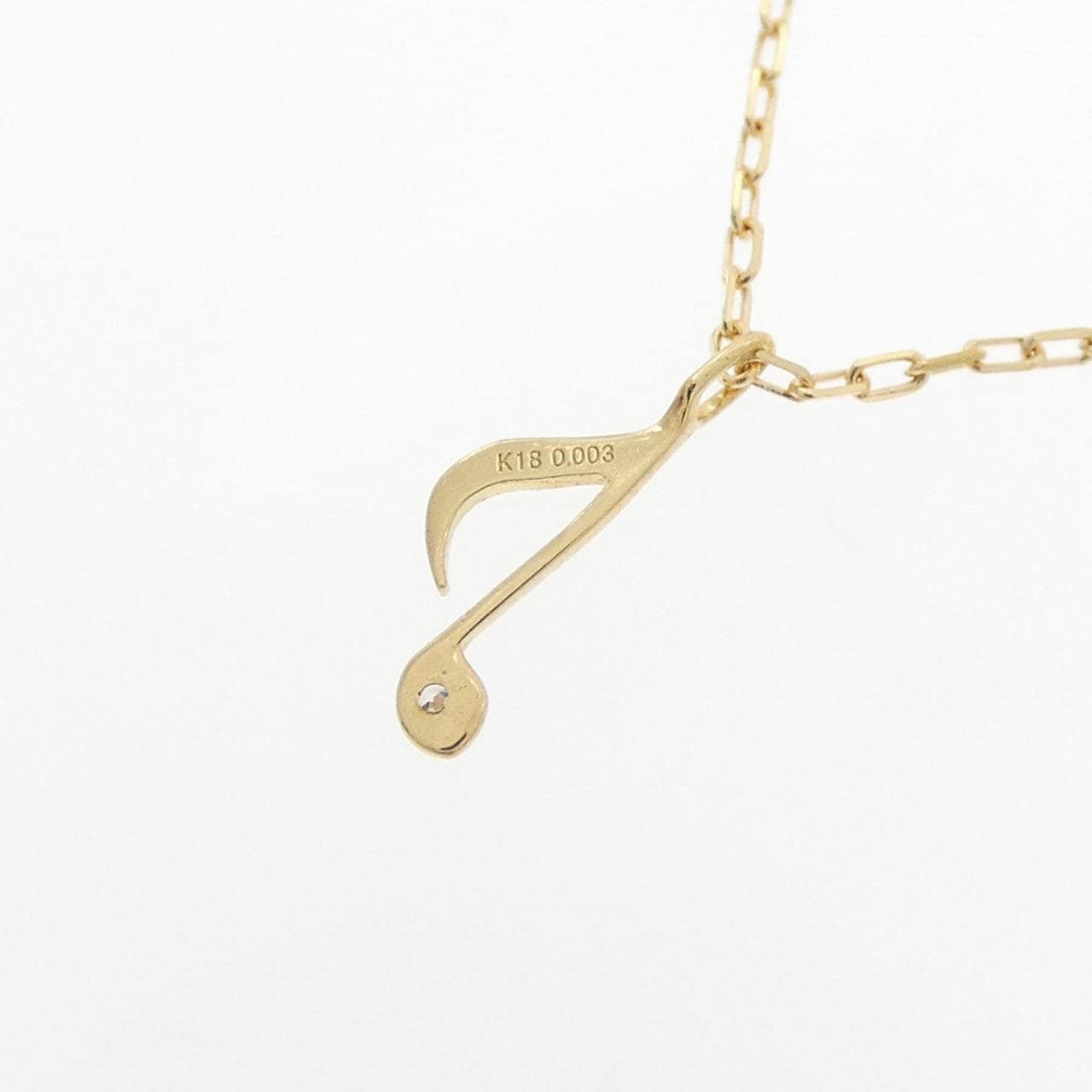 K18YG オンプ ダイヤモンド ネックレス 0.003CT