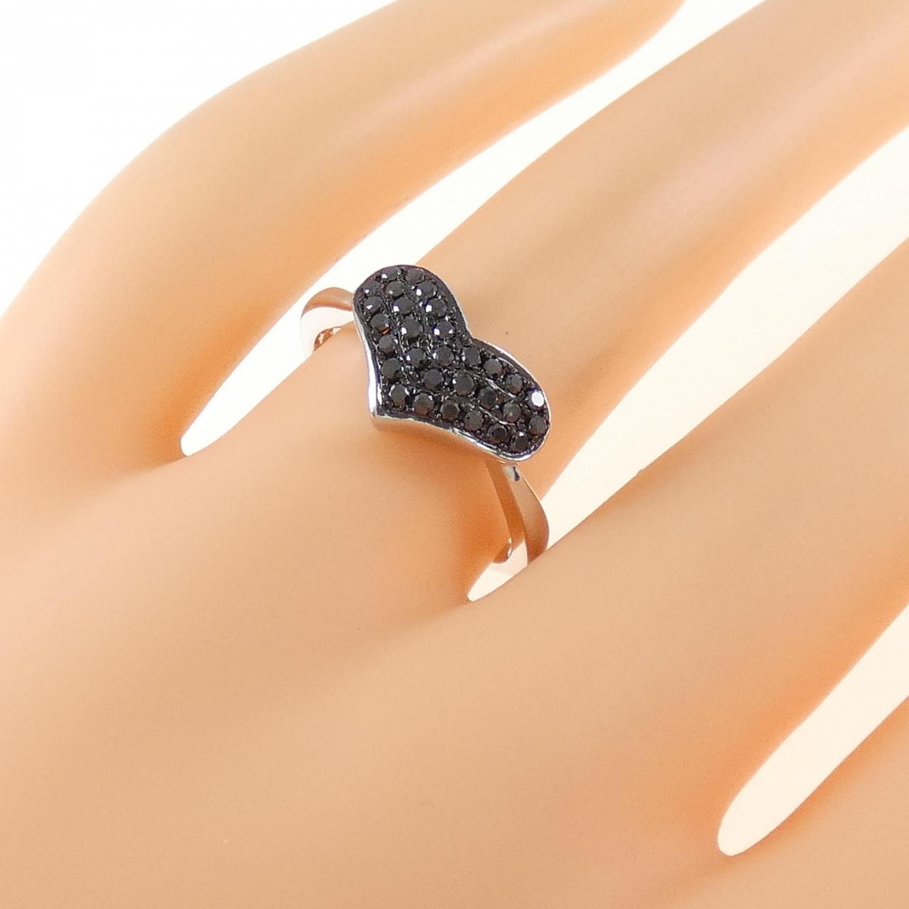 K18WG/K18BG Heart Diamond Ring 0.30CT