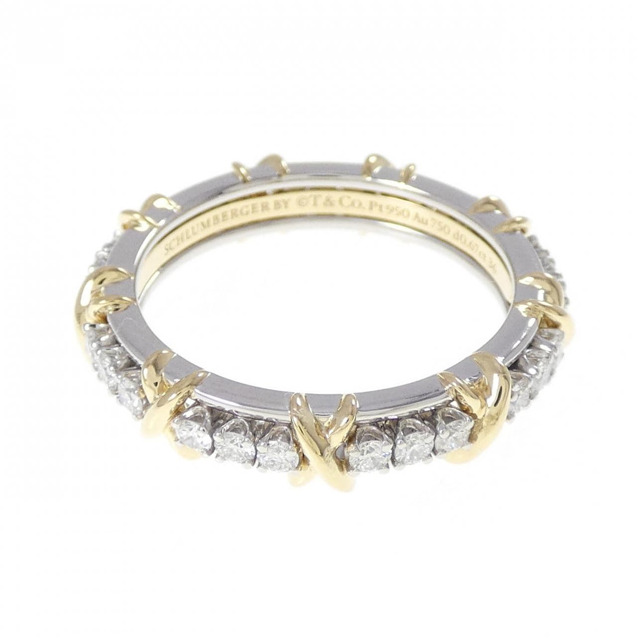 ティファニー 16ストーン ナロー リング 0.67CT