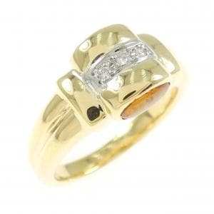 K18YG/PT900 カラーストーン リング