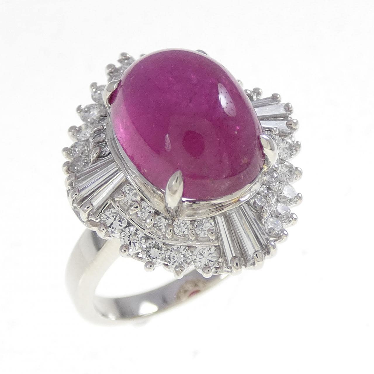 PT900 Rubellite Tourmaline Ring 5.21CT