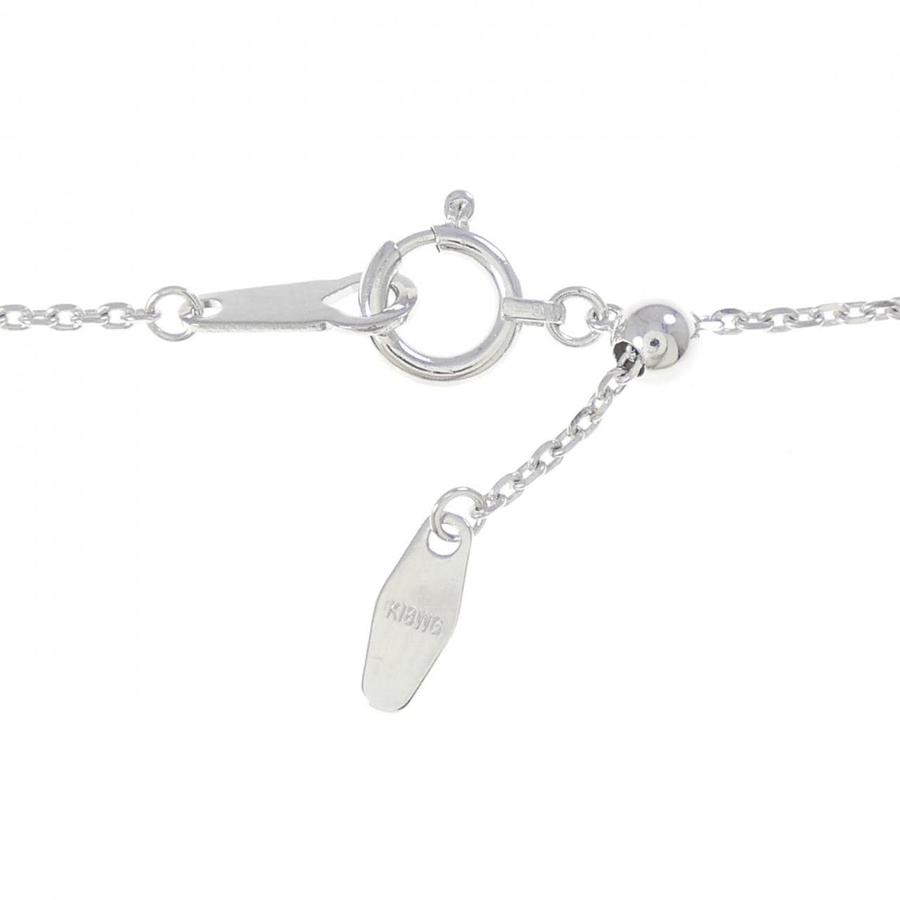 K18WG フラワー ダイヤモンド ネックレス 0.50CT