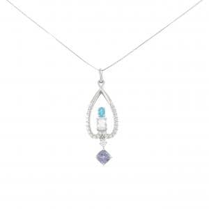 PT900/PT850 パライバトルマリン ネックレス 0.21CT