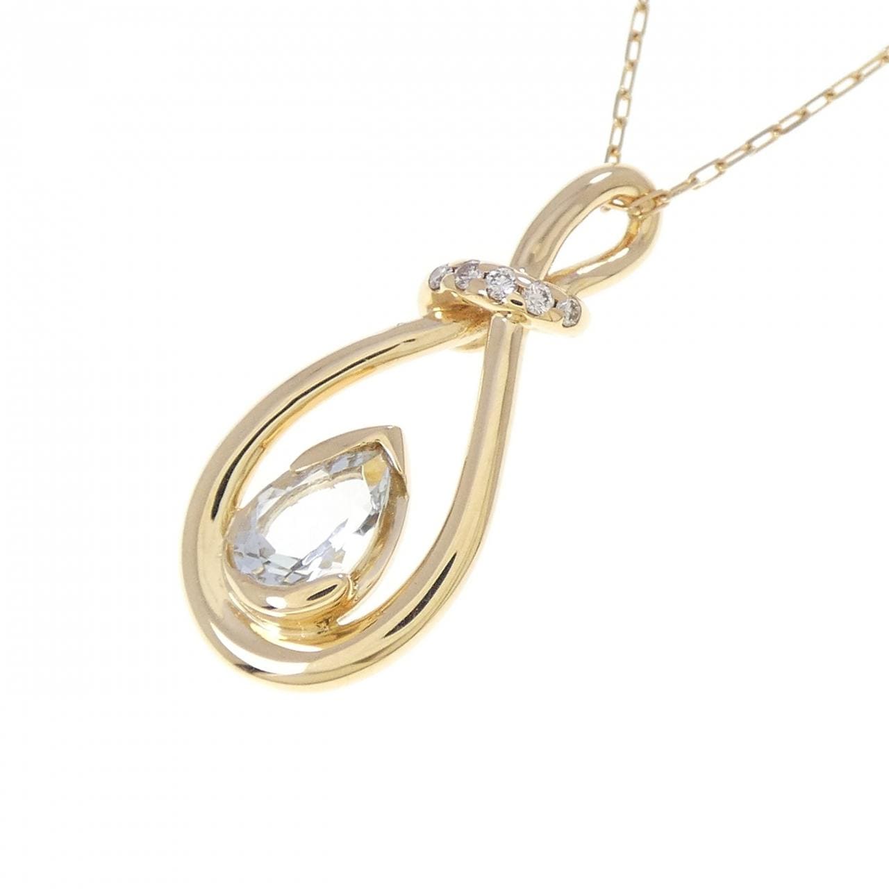 4゜C アクアマリン ネックレス