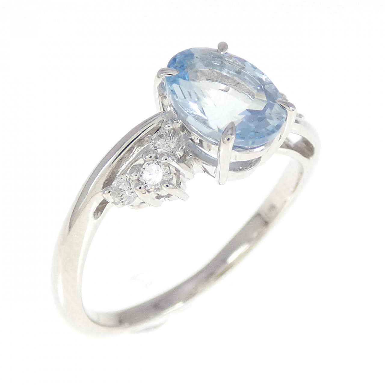K18WG アクアマリン リング 1.22CT