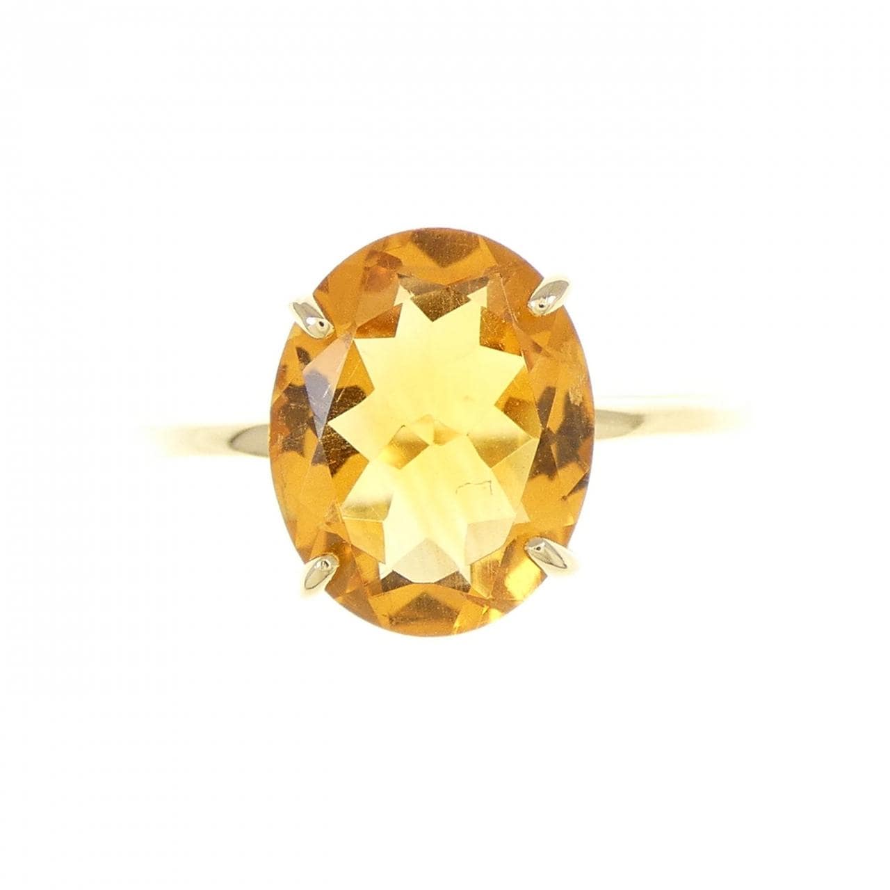 K18YG シトリン リング 2.50CT
