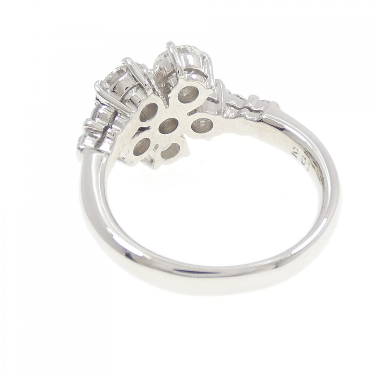 PT900 フラワー ダイヤモンド リング 2.01CT