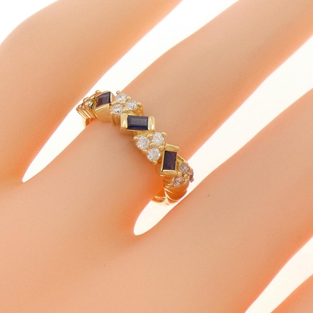 K18YG サファイヤ リング