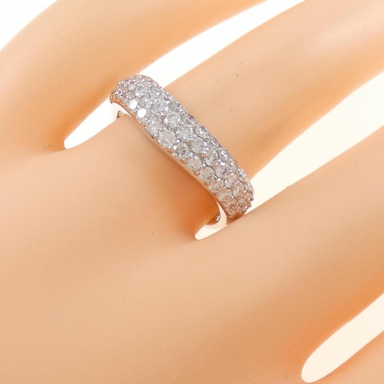 K18WG パヴェ ダイヤモンド リング 1.00CT
