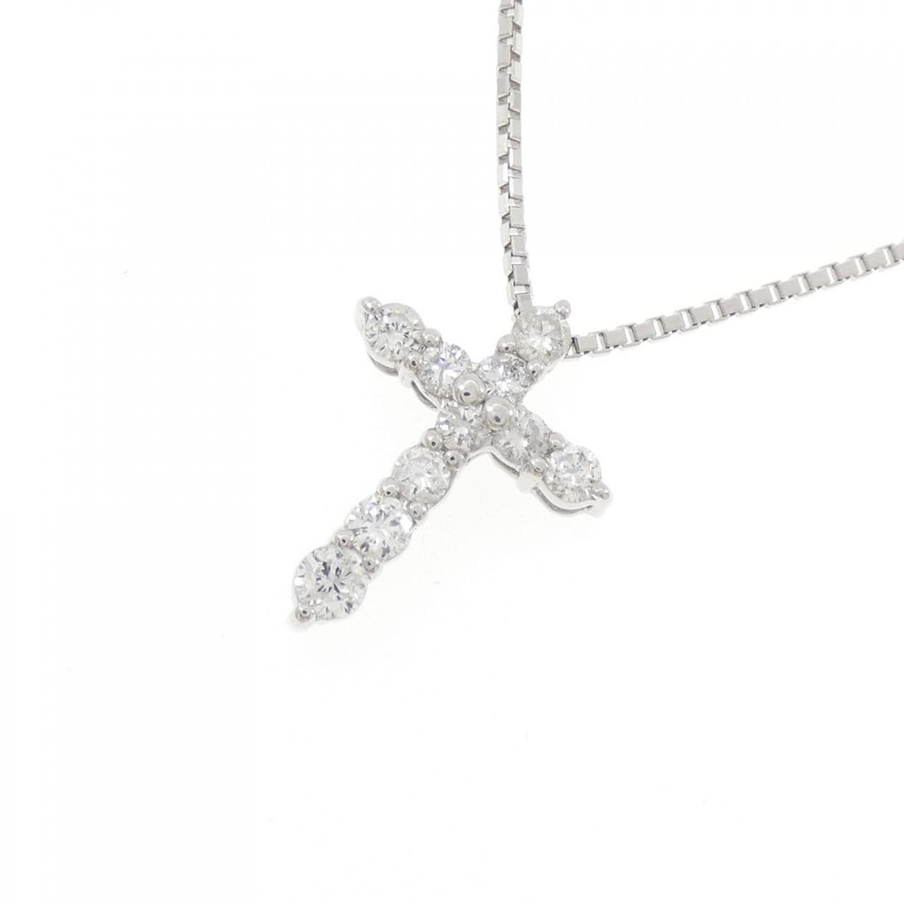 PT900/PT850 クロス ダイヤモンド ネックレス 0.50CT