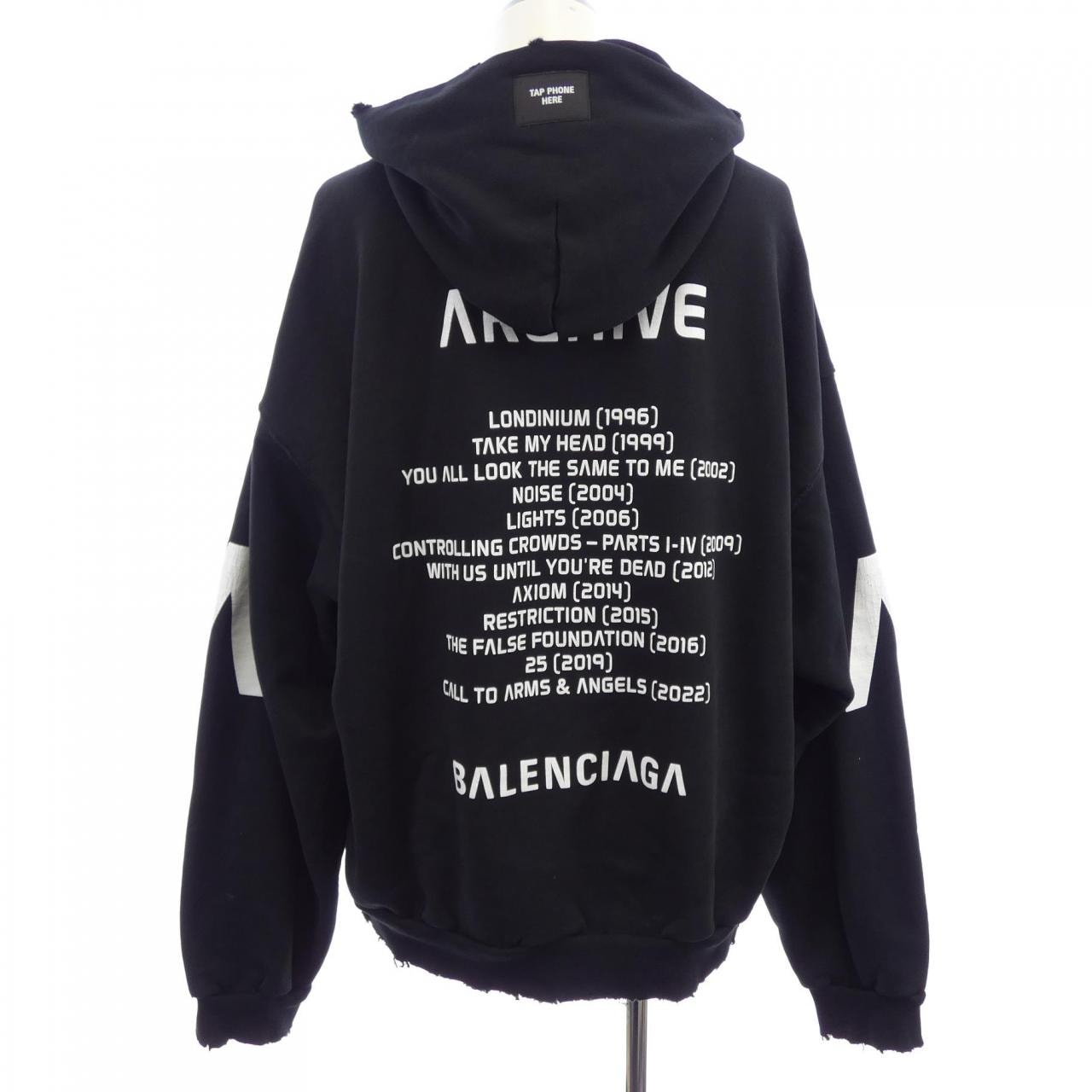 バレンシアガ BALENCIAGA クラックドエフェクト フード 744457 TQVA6 パーカー