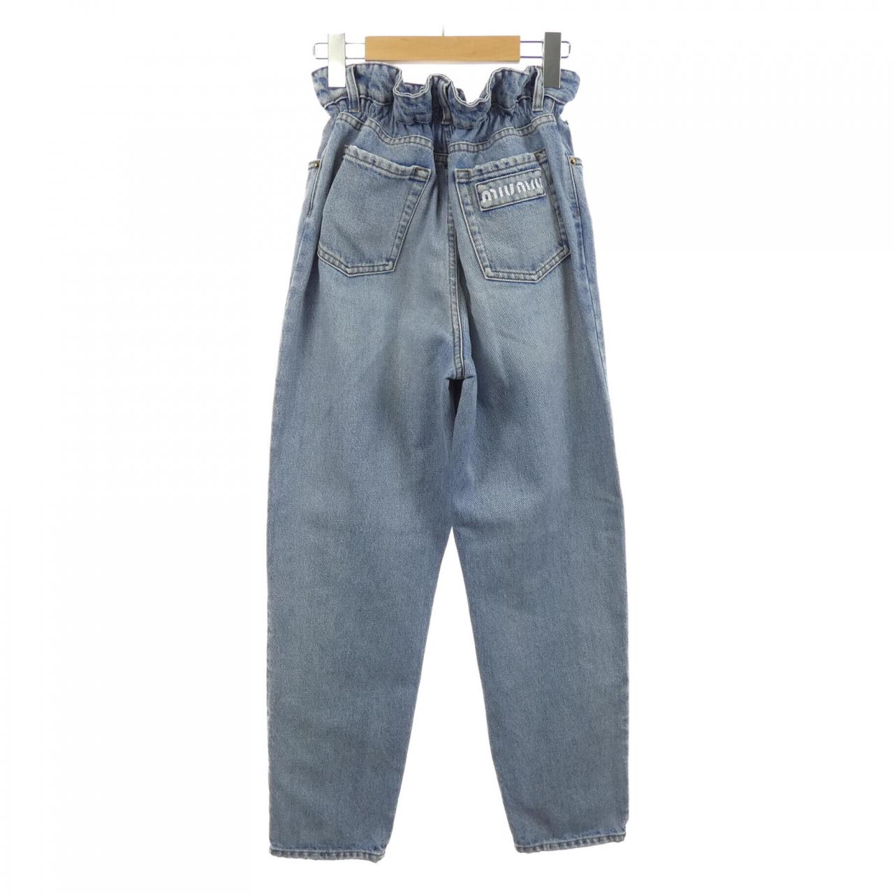 ミュウミュウ MIU MIU MIU MIU ロゴ GWP299 1SXP ジーンズ