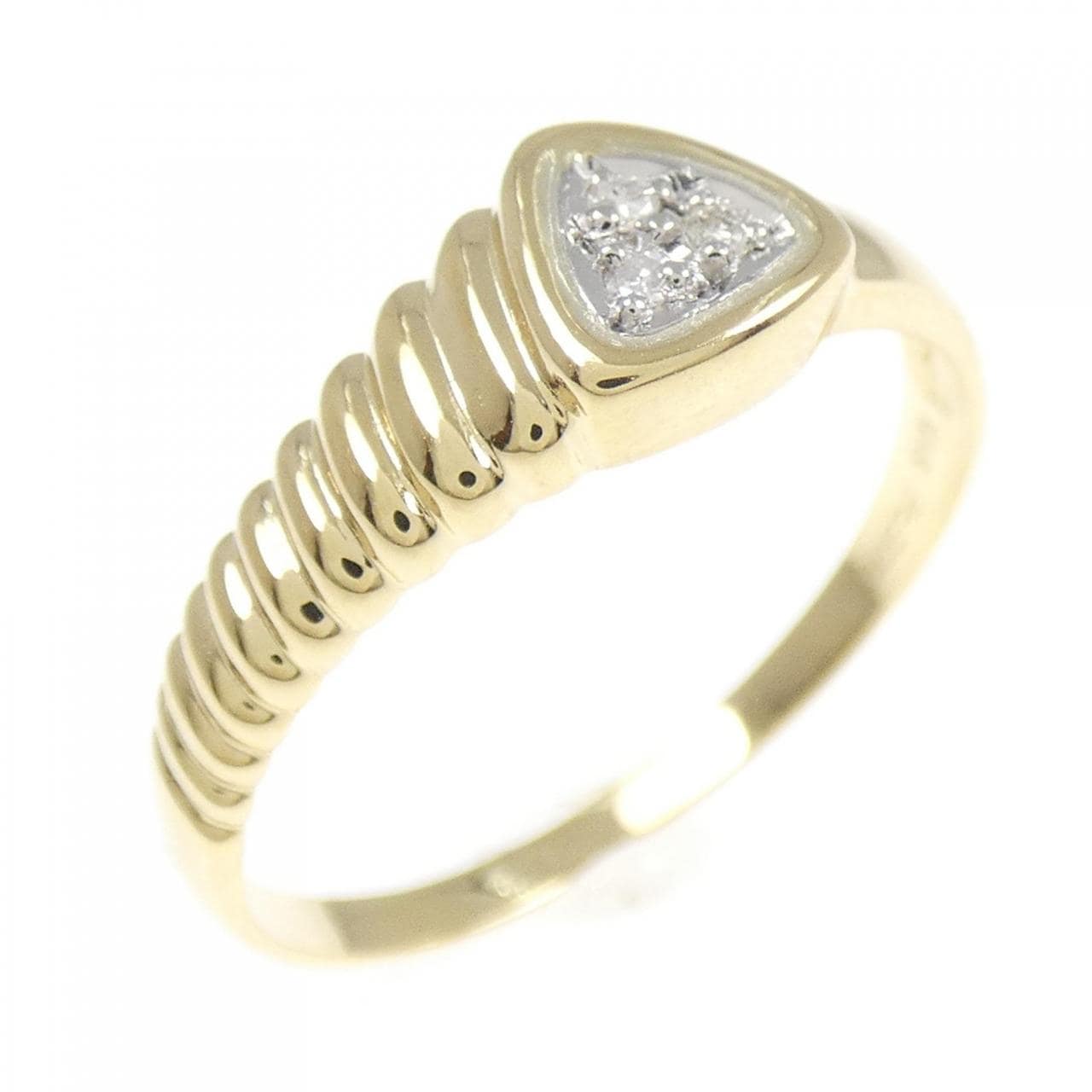 K18YG/PT ダイヤモンド リング 0.03CT