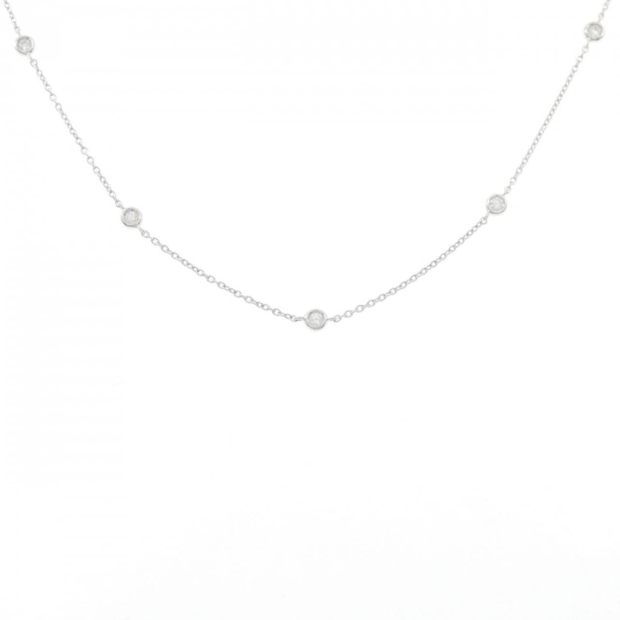 K18WG ダイヤモンド ネックレス 0.33CT