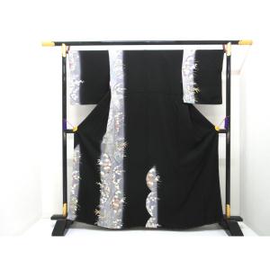 訪問着　友禅金彩加工　刺繍入りボカシ染