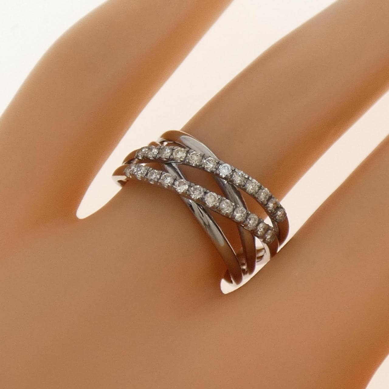 K18WG ダイヤモンド リング 0.30CT