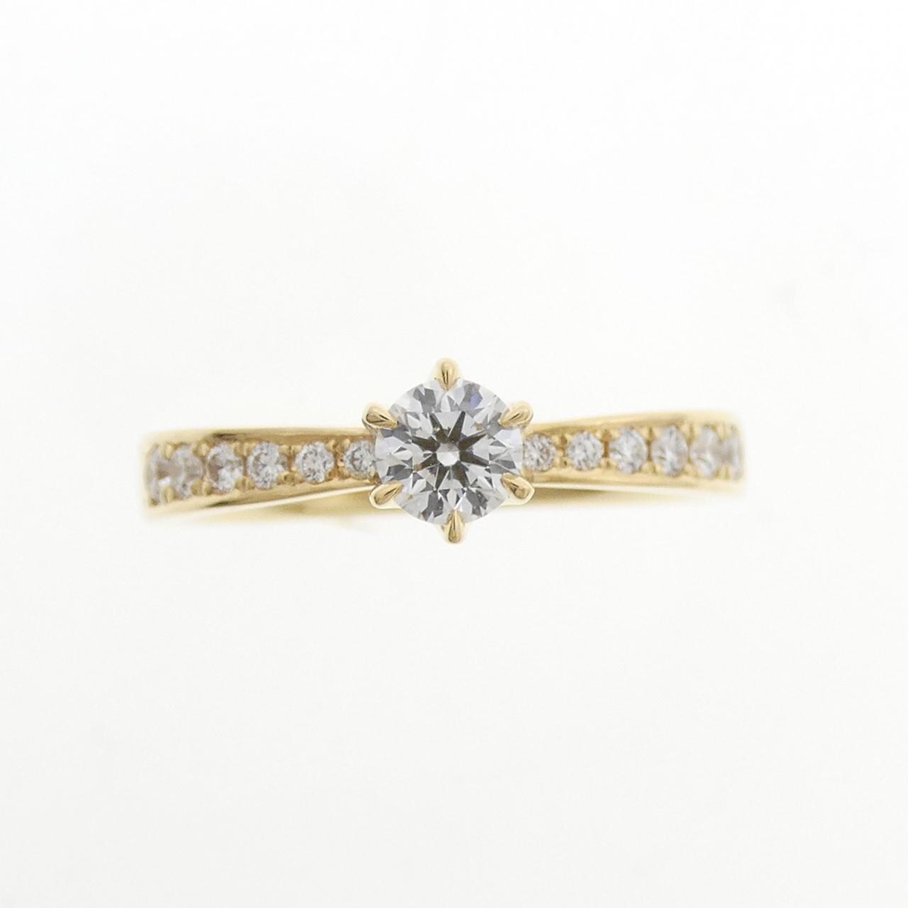 K18YG ダイヤモンド リング 0.221CT