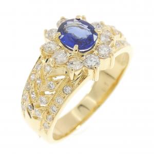 K18YG サファイヤ リング 0.43CT