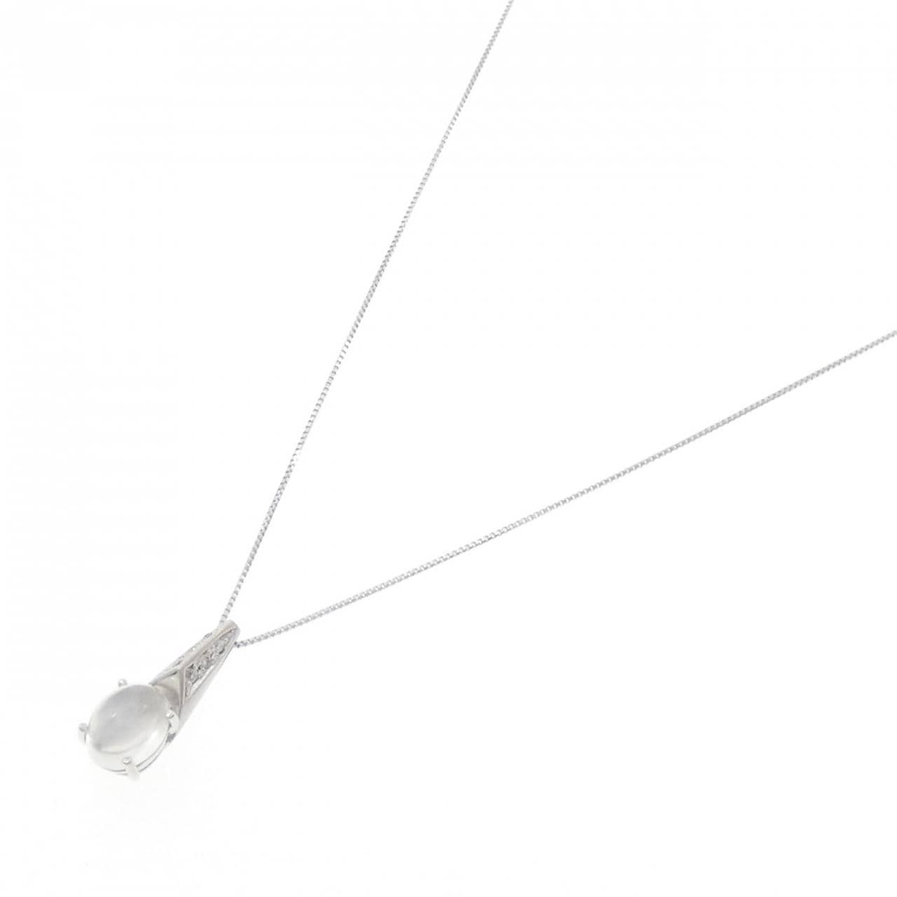 K18WG ムーンストーン ネックレス