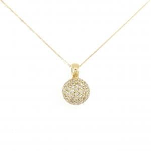 K18YG パヴェ ダイヤモンド ネックレス 1.00CT