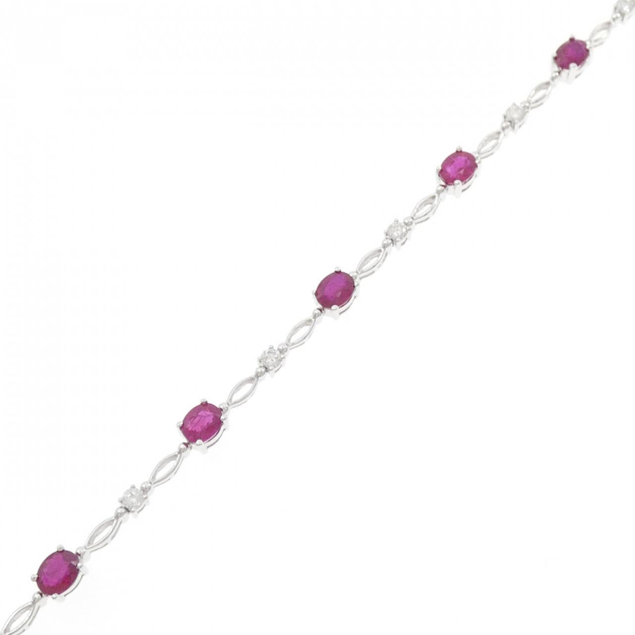 750WG ルビー ブレスレット 3.54CT