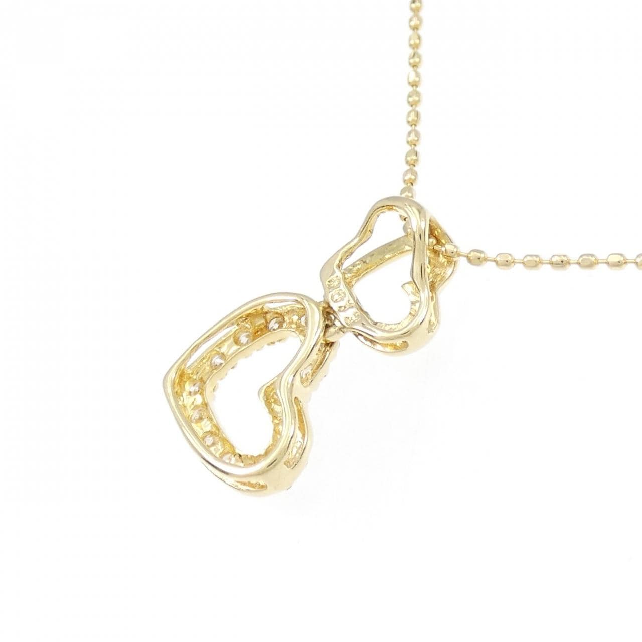 K18YG heart Diamond necklace 0.12CT