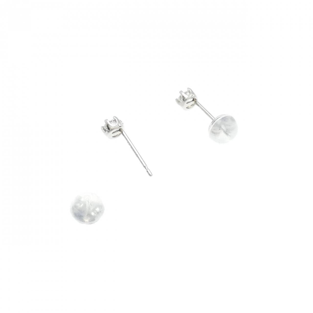 PT900 ソリティア ダイヤモンド ピアス 0.2CT