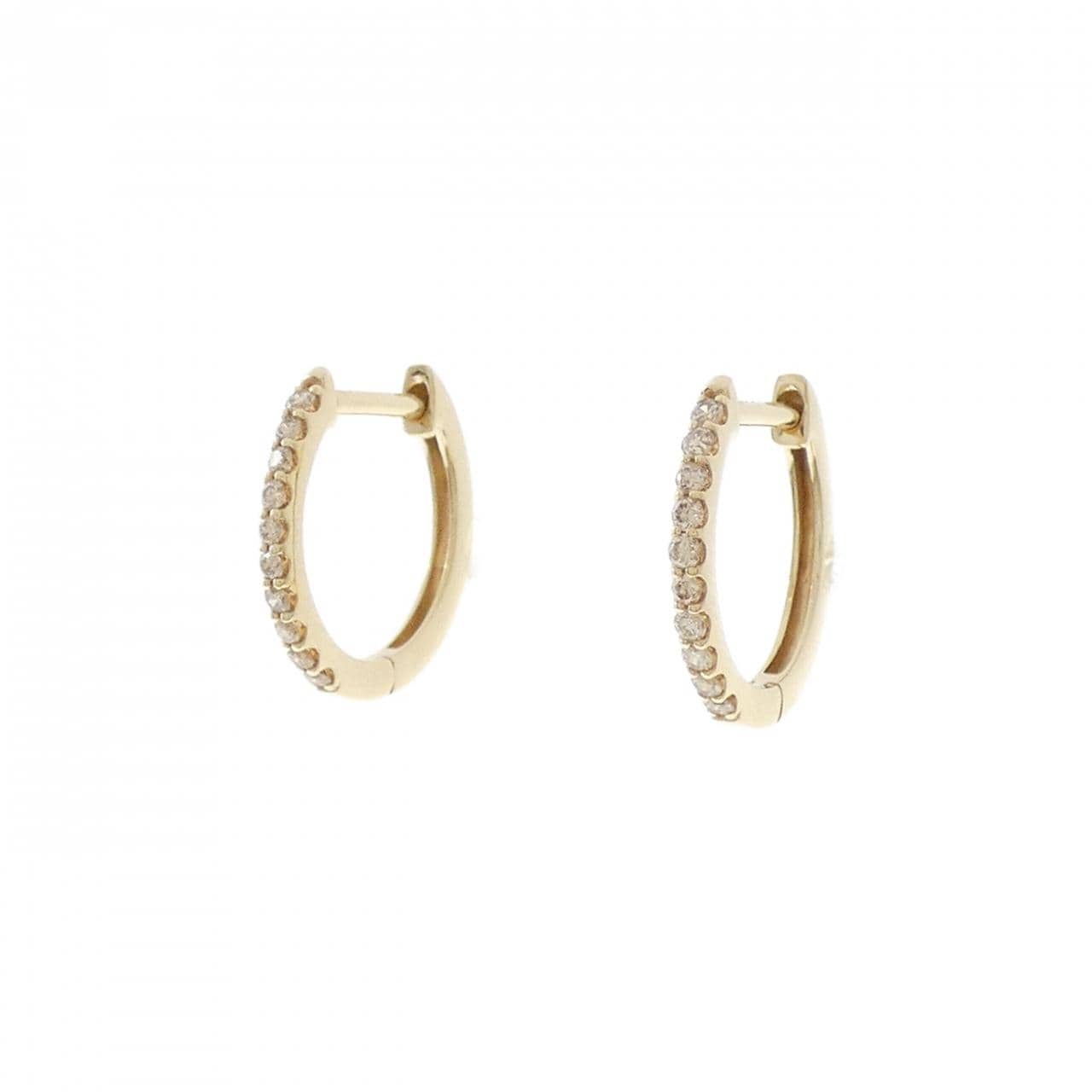 K10YG ダイヤモンド ピアス 0.14CT